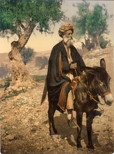 ロバのベツレヘム出身のアラブ人、1880〜1900年頃（フォトクロム）